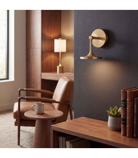 Issa Integrated LED Wall Light Brushed Gold 2861K IP44-2