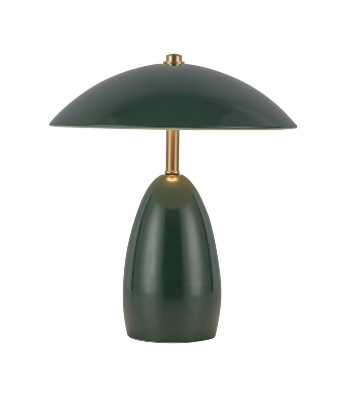 Poppy 12V Integrated LED Rechargeable Small Table Lamp Pine Green 3000K-9