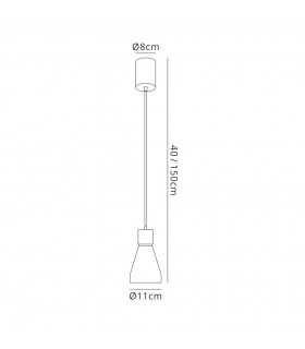 Ceiling Pendant Small 11cm Round 1 x E27, Matt White - 2