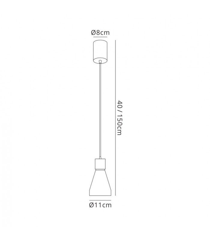 Ceiling Pendant Small 11cm Round 1 x E27, Matt White - 2