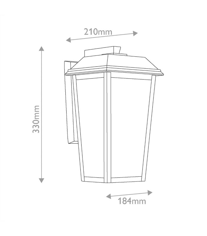 Mathus Small Wall Lantern Black IP44-2