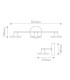 Issa 3 Light Integrated LED Wall Light Brushed Gold 3000K IP44-3