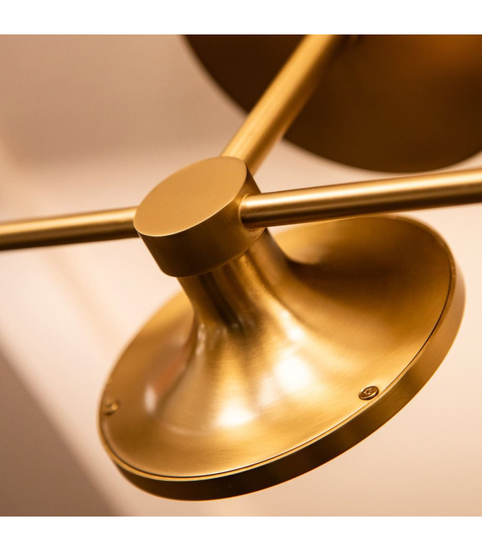 Issa 3 Light Integrated LED Wall Light Brushed Gold 3000K IP44-4