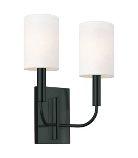 Brianna Wall Light Black with Shades-1