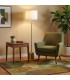 Issa Floor Lamp Brushed Gold Ivory Linen-2