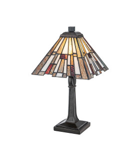 Inglenook Midi Table Lamp Valiant Bronze & Art Glass-1