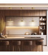 Issa Integrated LED Medium Pendant Light Brushed Gold 3000K-2