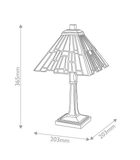 Inglenook Midi Table Lamp Valiant Bronze & Art Glass-2