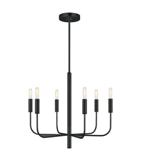 Brianna 6 Light Chandelier Black-1