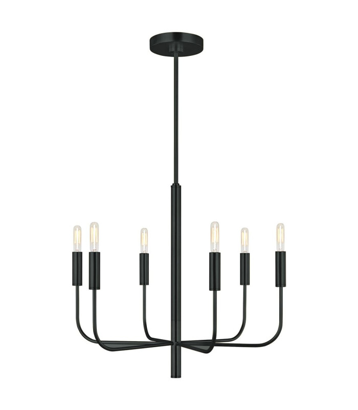 Brianna 6 Light Chandelier Black-1