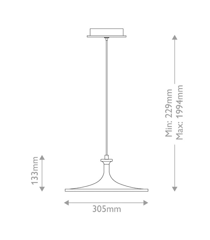 Issa Integrated LED Medium Pendant Light Brushed Gold 3000K-3