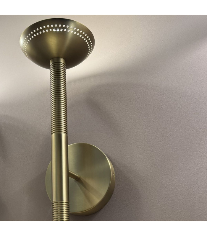 Arden Up Down Integrated LED Wall Light Brushed Gold 3000K-7