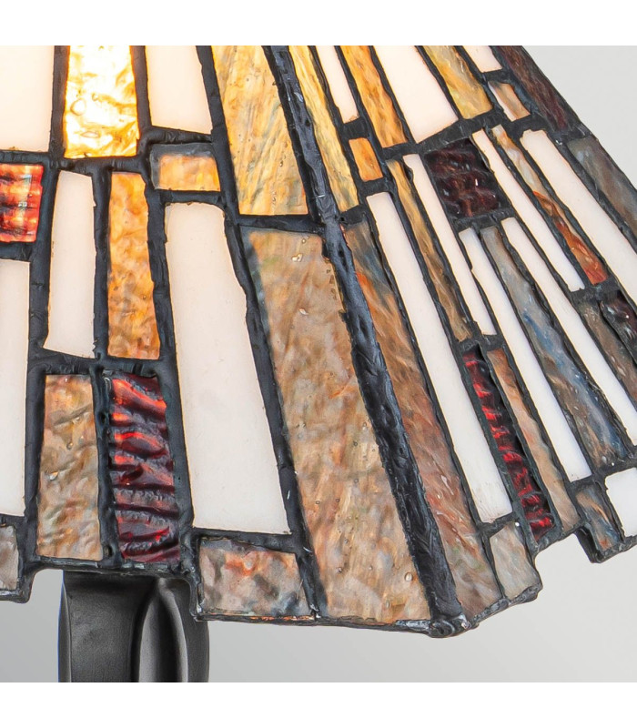 Inglenook Midi Table Lamp Valiant Bronze & Art Glass-4