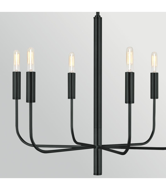 Brianna 6 Light Chandelier Black-4