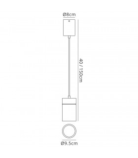 Ceiling Pendant Small 9.5cm Round 1 x E27, Silver - 2