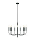 Brianna 9 Light Chandelier Black-1