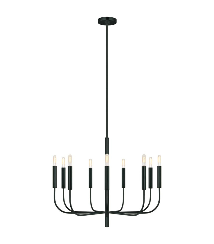 Brianna 9 Light Chandelier Black-1