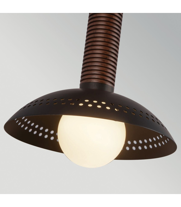 Arden Up Down Integrated LED Wall Light Matte Black Walnut Wood Veneer 3000K-4
