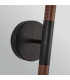Arden Up Down Integrated LED Wall Light Matte Black Walnut Wood Veneer 3000K-5