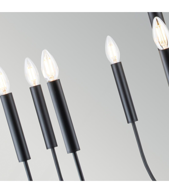 Brianna 9 Light Chandelier Black-5