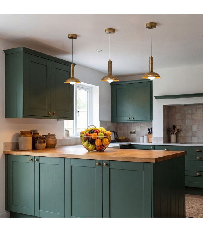 Arden Integrated LED Mini Pendant Light Brushed Gold 3000K-2