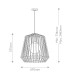 Arlen Large Outdoor Pendant Light Black & Rattan IP44-3