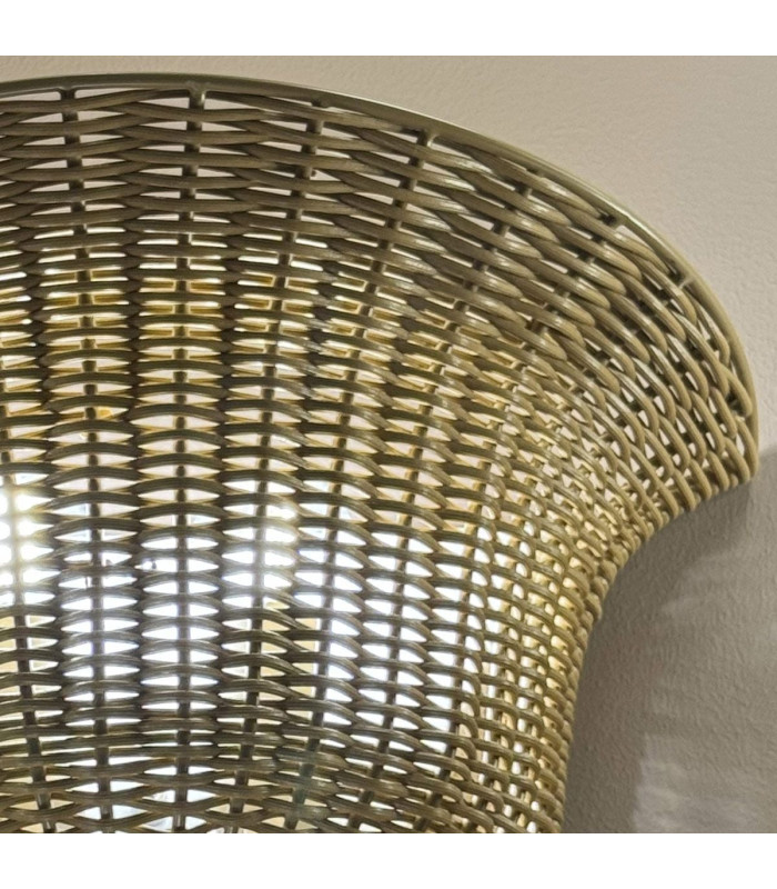 Kai Wall Light Brushed Gold & Rattan-7