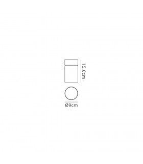 Flush Small 9.5cm Round 1 x E27, Silver - 2