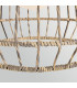 Arlen Large Outdoor Pendant Light Black & Rattan IP44-4
