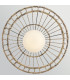 Arlen Large Outdoor Pendant Light Black & Rattan IP44-5