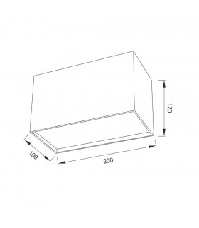 Flush Rectangular 2 x GU10, Silver - 2