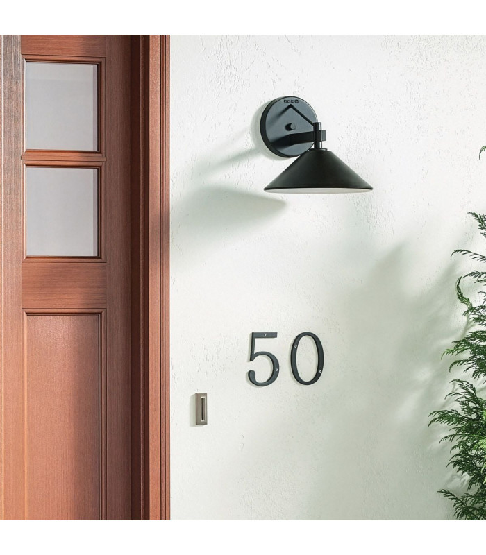 Ripley Medium Wall Lantern Black IP44-6
