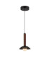Arden Integrated LED Mini Pendant Light Matte Black Walnut Wood Veneer 3000K-1