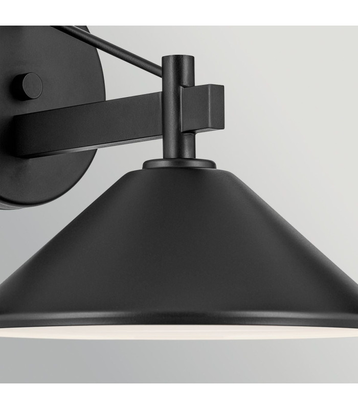 Ripley Medium Wall Lantern Black IP44-8