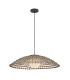 Arlen X-Large Outdoor Pendant Light Black & Rattan IP44-1