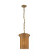 Kai Small Pendant Light Brushed Gold & Rattan-1