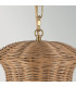 Kai Small Pendant Light Brushed Gold & Rattan-3