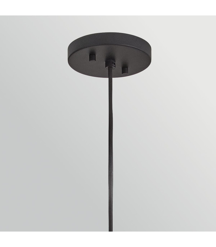 Arlen X-Large Outdoor Pendant Light Black & Rattan IP44-8
