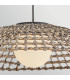 Arlen X-Large Outdoor Pendant Light Black & Rattan IP44-9