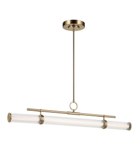 Riven Integrated LED Linear Pendant Light Champagne Bronze 2850K-1