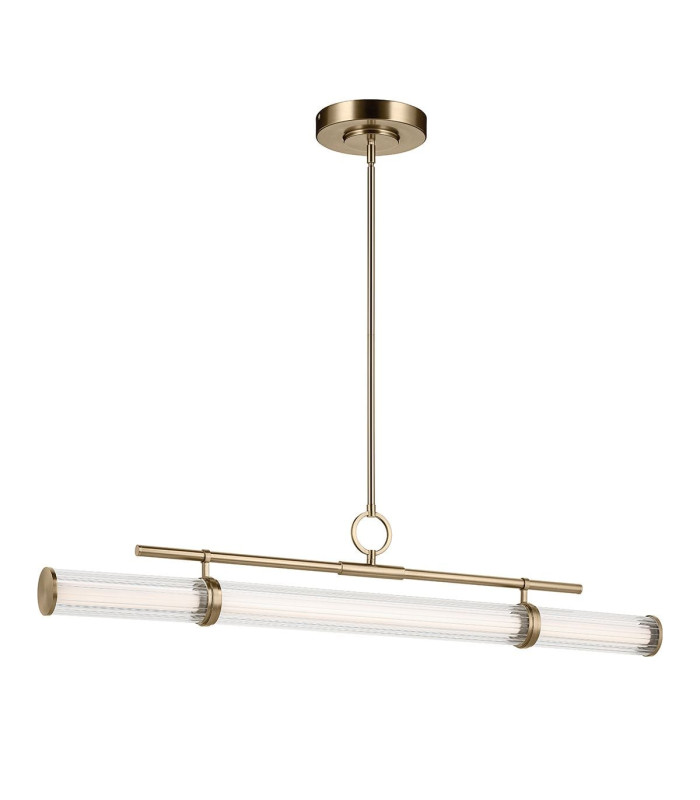 Riven Integrated LED Linear Pendant Light Champagne Bronze 2850K-1