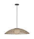 Arlen X-Large Outdoor Pendant Light Black & Rattan IP44-10