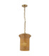 Kai Small Pendant Light Brushed Gold & Rattan-7