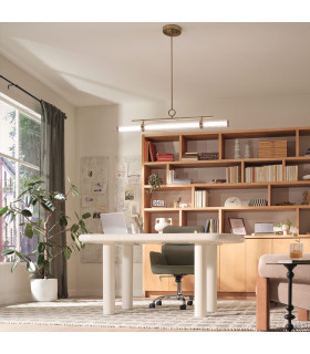 Riven Integrated LED Linear Pendant Light Champagne Bronze 2850K-2