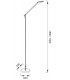 Adjustable Floor Lamp 6W LED 5000K, 540lm, Black - 2
