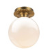 Otis Flush Ceiling Light Brushed Gold IP44-1