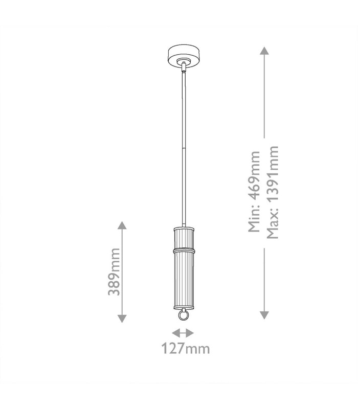 Riven Integrated LED Pendant Light Champagne Bronze 2860K-3