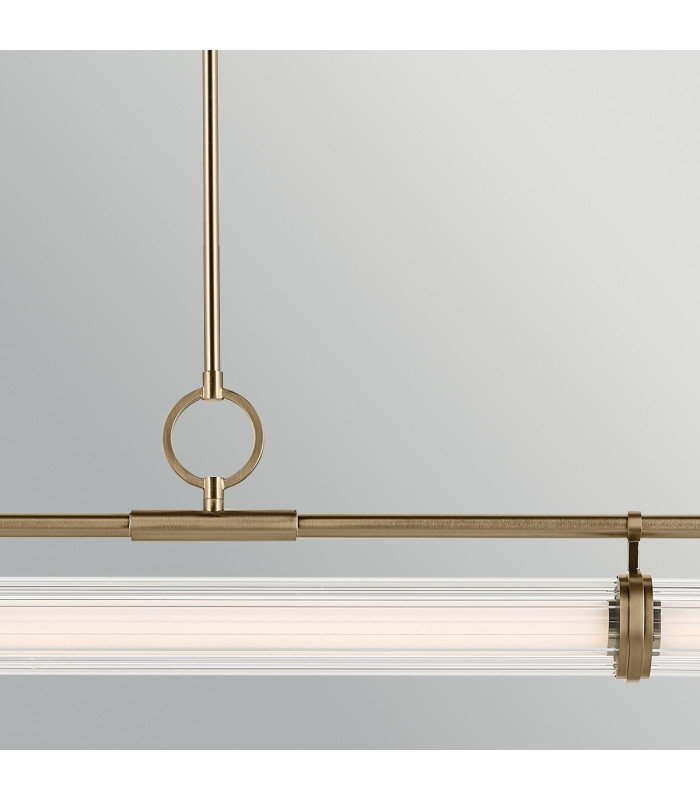 Riven Integrated LED Linear Pendant Light Champagne Bronze 2850K-6