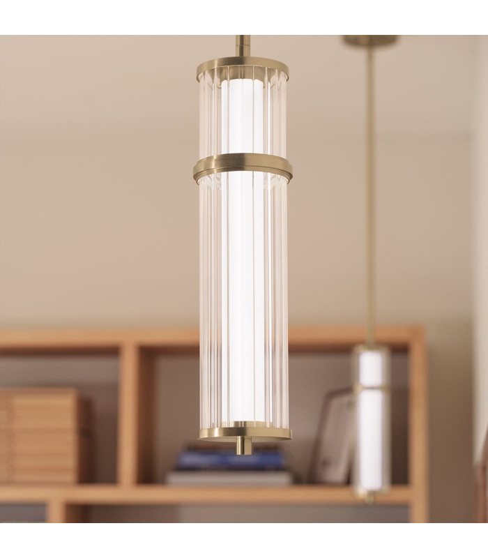 Riven Integrated LED Pendant Light Champagne Bronze 2860K-4