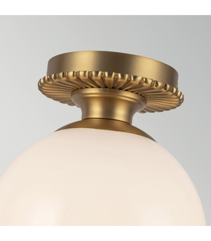 Otis Flush Ceiling Light Brushed Gold IP44-4